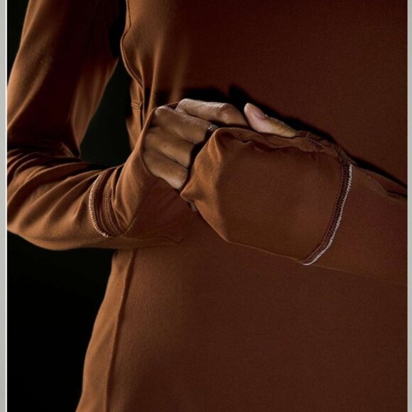 Lululemon Its Rulu Run Long Sleeve ShirtRoasted Brown Size 6 - Picture 7 of 15